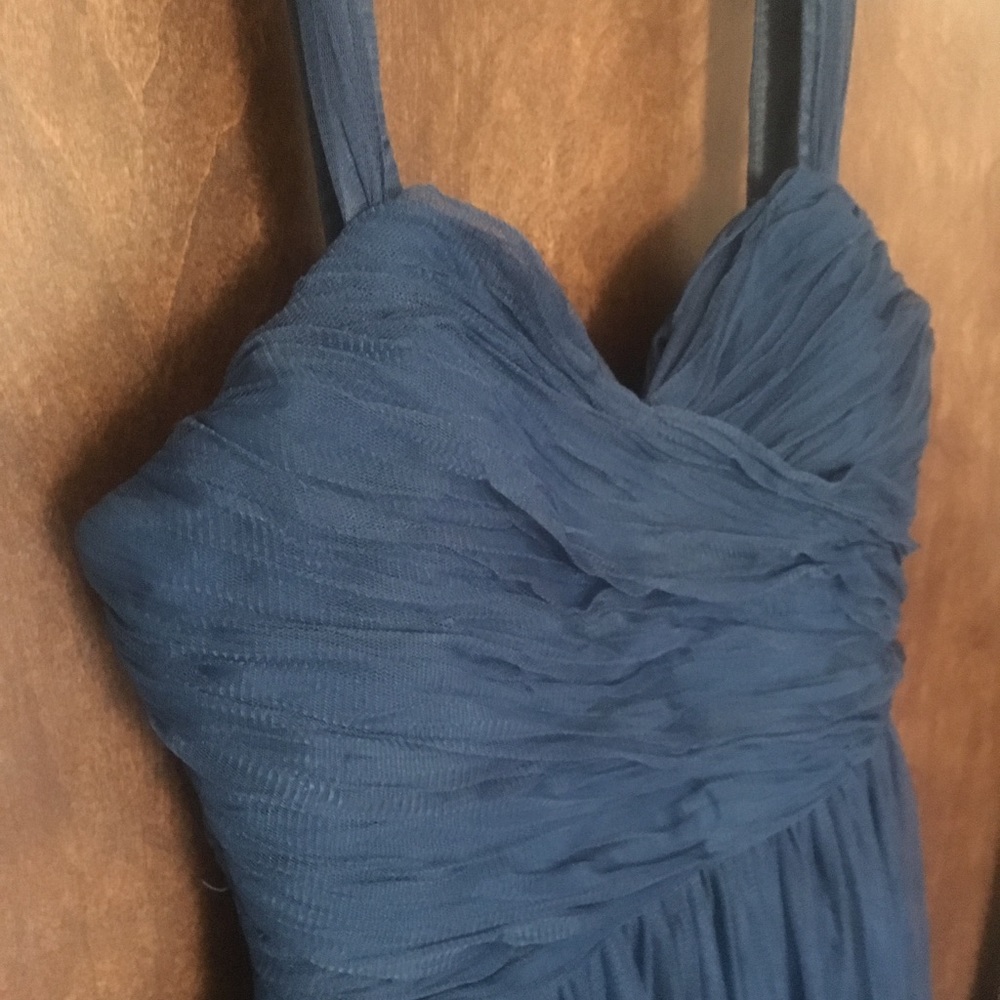 Like new, worn once beautiful navy formal maxi